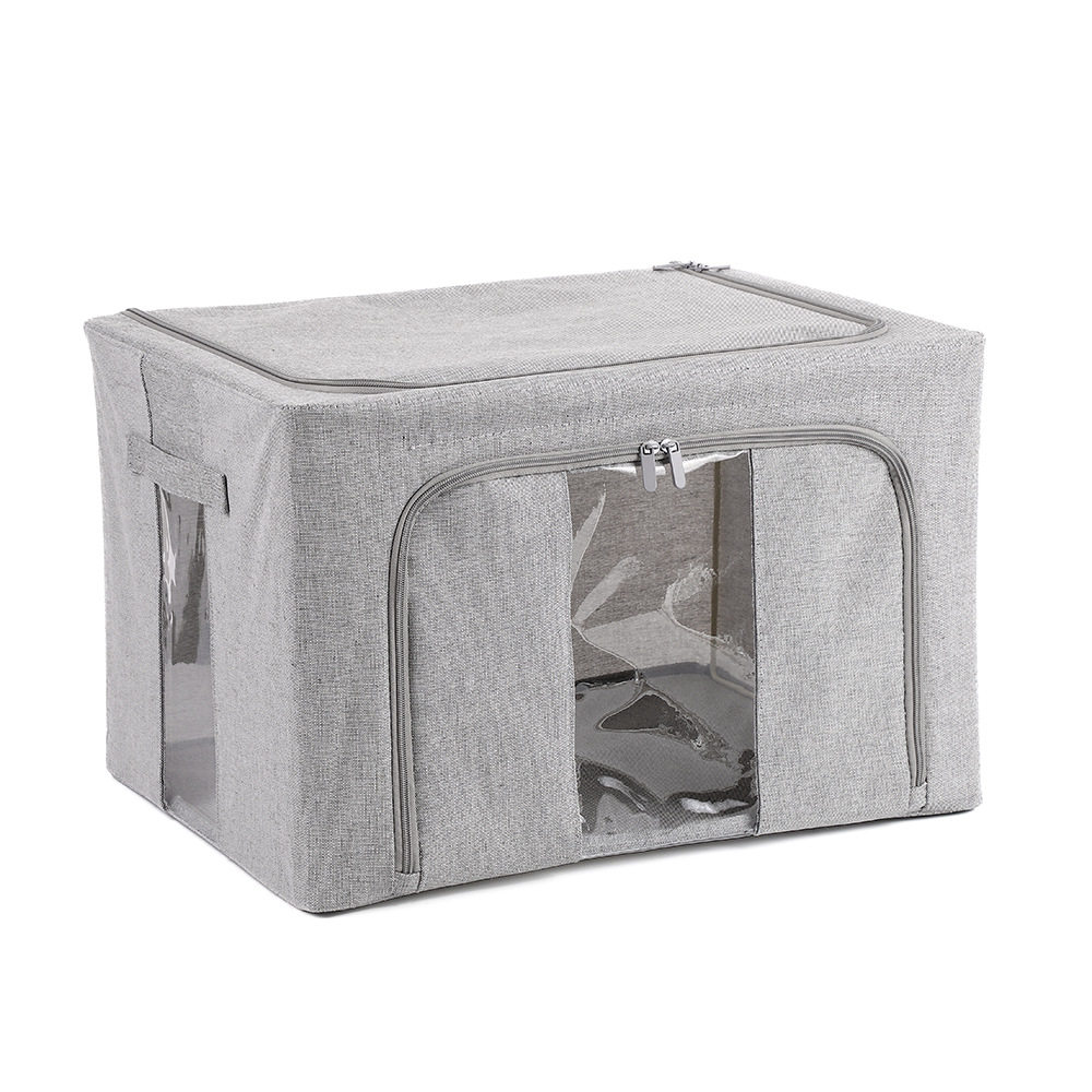 High-Grade Cotton and Linen Storage Box 66 Liters Clothing Organization Toy Storage Box Household Large-Capacity Cotton and Linen Storage Box