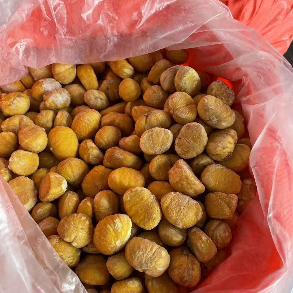 Fresh chestnut chestnut kernel peeled 1kg chestnut frozen chestnut shelled raw chestnut roast chicken raw material hotel commercial