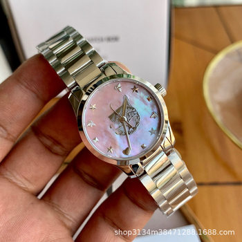 Cross-Border Gujia High-Quality Kitten Dial Series Swiss Movement Quartz Steel Band Casual Cute Waterproof Watch