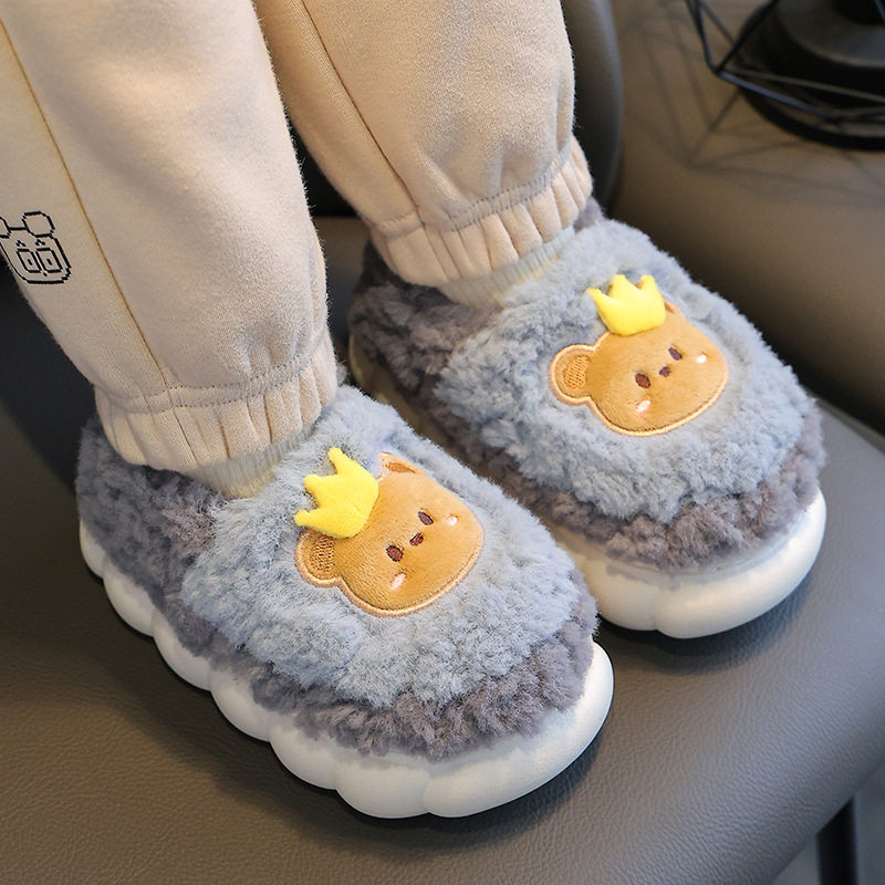 Children's Cotton Slippers for Girls 2025 New Autumn and Winter Boys' Home Indoor Girls' Bags with Non-Slip Warm Soft Soles