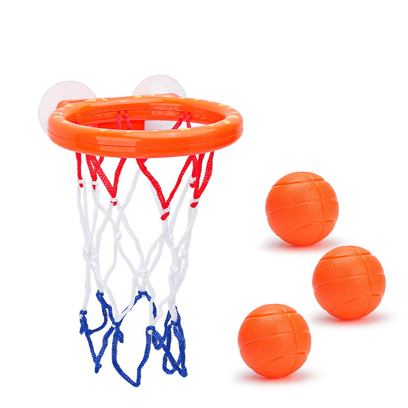 跨境婴儿浴室篮球 戏水吸盘洗澡投篮篮球框 宝宝儿童洗澡趣味玩具