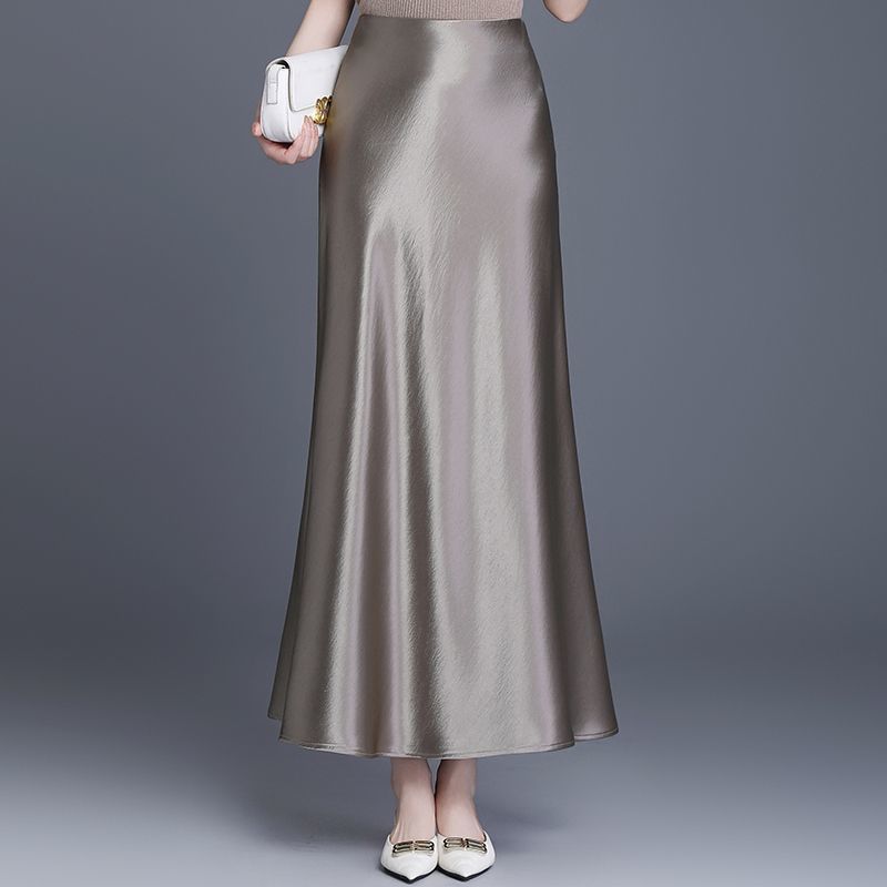 Satin Mermaid Skirt High Waist Slim Fit Mid Length Bodycon Style Summer Fashion for Women Wholesale Available