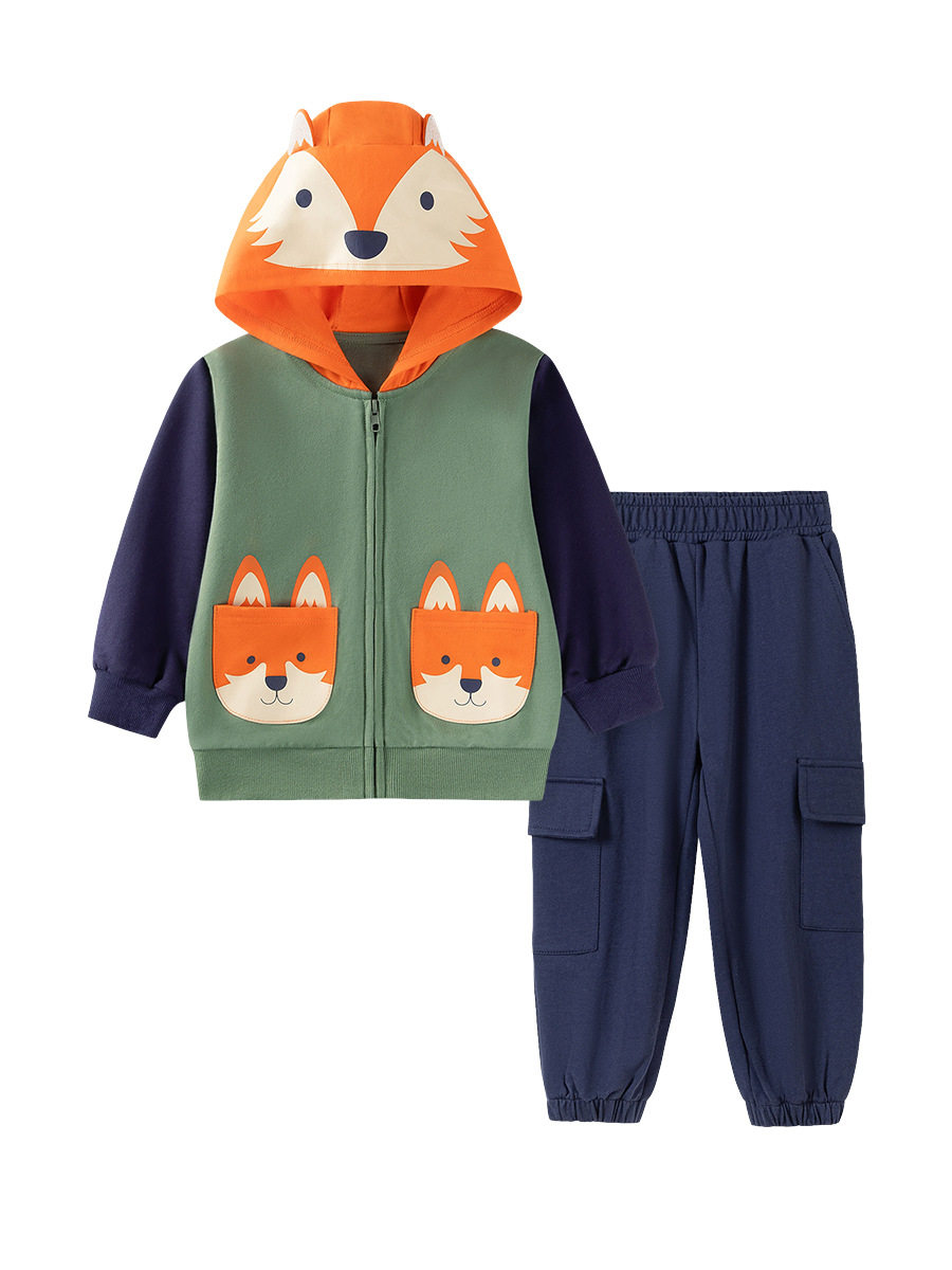 Boys' Jacket, Autumn Cartoon Hooded Kids' Hoodie, Cute Baby Top