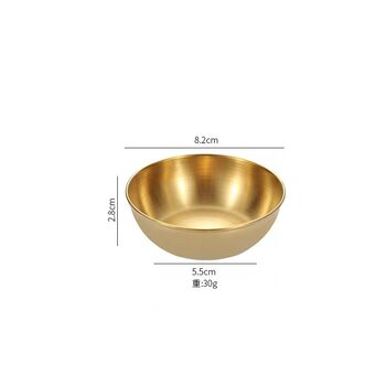 Cross-border stainless steel round household dipping dish Sushi mustard ins style hot pot barbecue French fries tomato seasoning dish