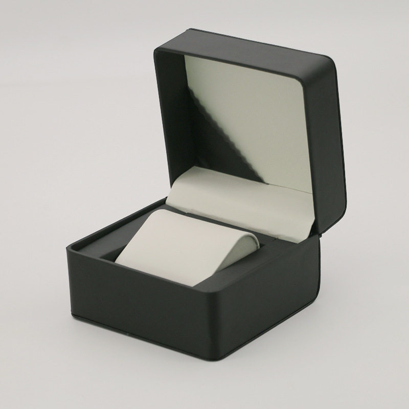 Rounded Brushed Pu Leather Watch Box, High-End Flip-Top Watch Box, Single Men's Watch Packaging, Watch Storage Box