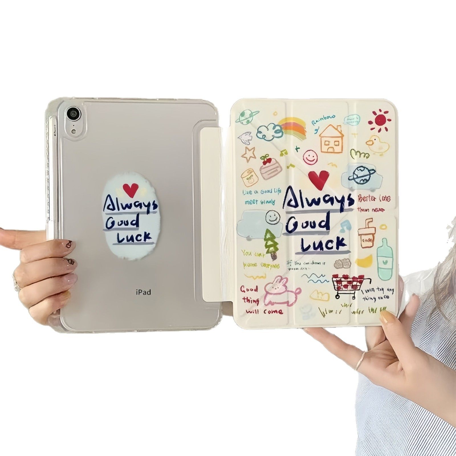 Ipady Foldable Tablet Protective Case Cartoon Cute Suitable for Air11M3/A16/10Th/Air1/2/4/5Th