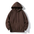 [fleece hooded sweatshirt] brown