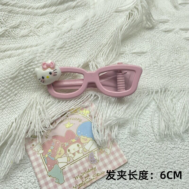 可爱猫咪眼镜发夹网红ins高颜值甜美刘海少女发饰1元发夹摆摊批货