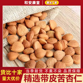 Chinese Herbal Medicine Raw Northern Almonds, Pure Bitter Almonds, Hebei Specialty Bitter Almonds, Mountain Northern Almonds, Medicinal Raw Bitter Almonds with Skin