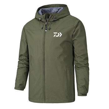 2024 Spring and Autumn Men's Jackets Cross-Border Hot Selling Jackets Waterproof Tops Daiwa Printed Hooded Windbreaker Jackets