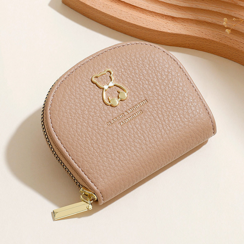 Business Retro Cartoon Card Holder Women's Organ Card Holder Pu Leather Bear Shell Access Card Holder Cartoon