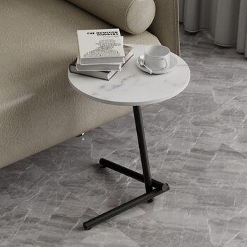 Sofa Rock Board Small Coffee Table Side Table Simple Household Bedside Table Living Room Side Table Round Table Yang Taipei European Style Corner Table