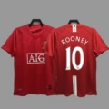 2007--08 manchester l home court + printed no. 10 league version