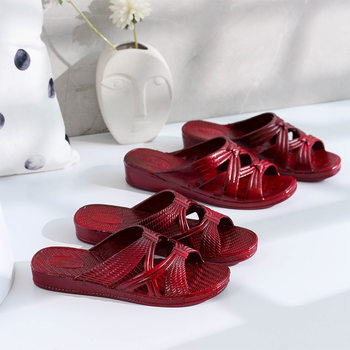 Women's Fashionable Autumn and Summer Slippers Pvc Plastic Comfortable Casual Outdoor Flip-Flops Lightweight Inflatable Shoes