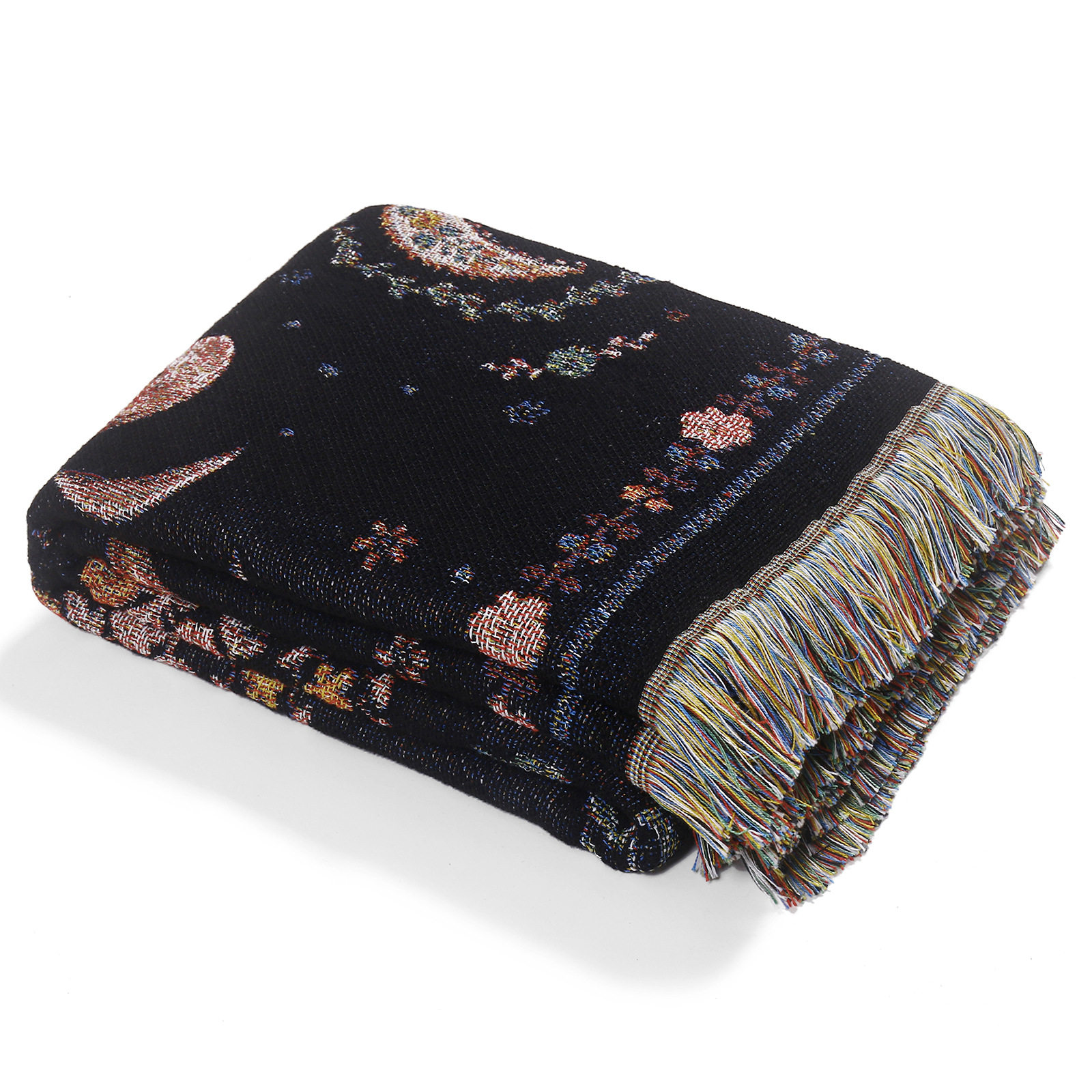 picnic blanket bohemian blanket nap blanket sofa blanket cover blanket outdoor camping blanket ins wind multi-functional line blanket