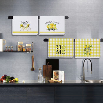 Absorbent printed waffle pineapple lattice sport towel cross border Amazon hot sale microfiber kitchen towel