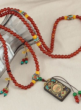 尼泊尔佛牌毛衣链合金