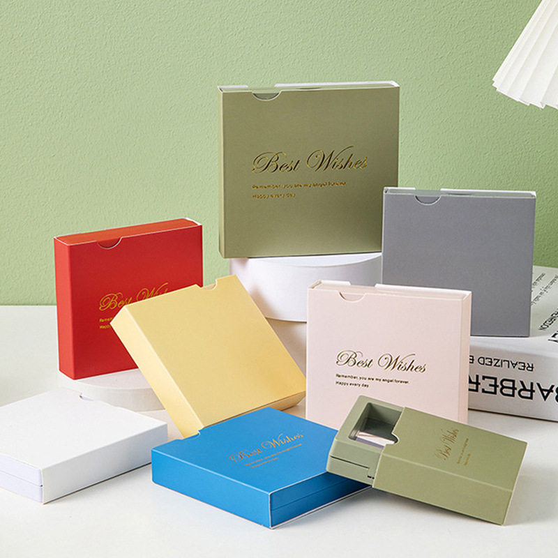 Jewelry packaging box manufacturers in stock wholesale earrings earrings ring wear armor pe film suspension box envelope storage box