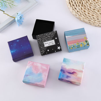 Wholesale New gradient color necklace ring earrings bracelet heaven and earth cover packaging box gift box jewelry box
