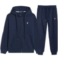 Zipper suit navy white label