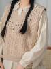 V-Neck Embroidered Knitted Vest for Women, Retro Floral Niche Design Sweater Vest, Fashionable and Versatile