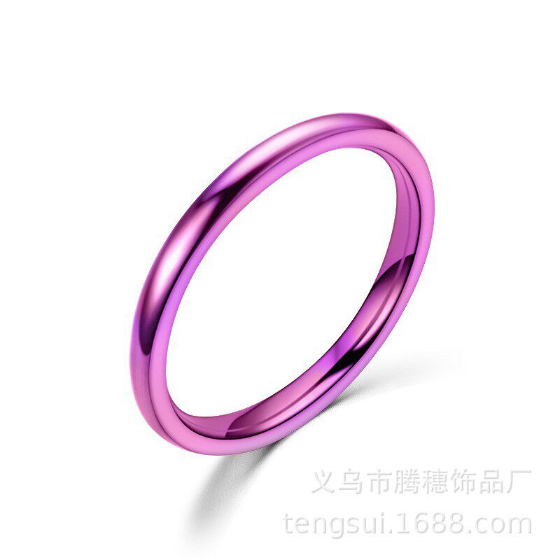 新款简约清爽内外球光板不锈刚钛纲戒指厂家直销源头厂家直销