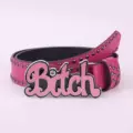 English plate buckle (rose red) rivets