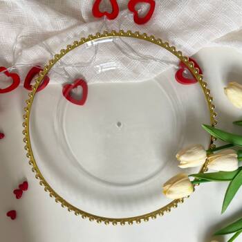 Nordic Light Luxury Charger Plates Hotel Wedding Western Restaurant Decorative Tray Steak Plate Mat