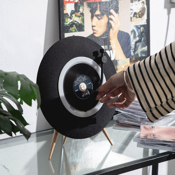 In-Stock Cross-Border Retro Cd Player Ufo Style Bluetooth Speaker Album Player All-In-One Gift