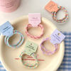 Colorful small fresh hair rope girl ball head high ponytail hair band high elastic durable head rope cute headdress