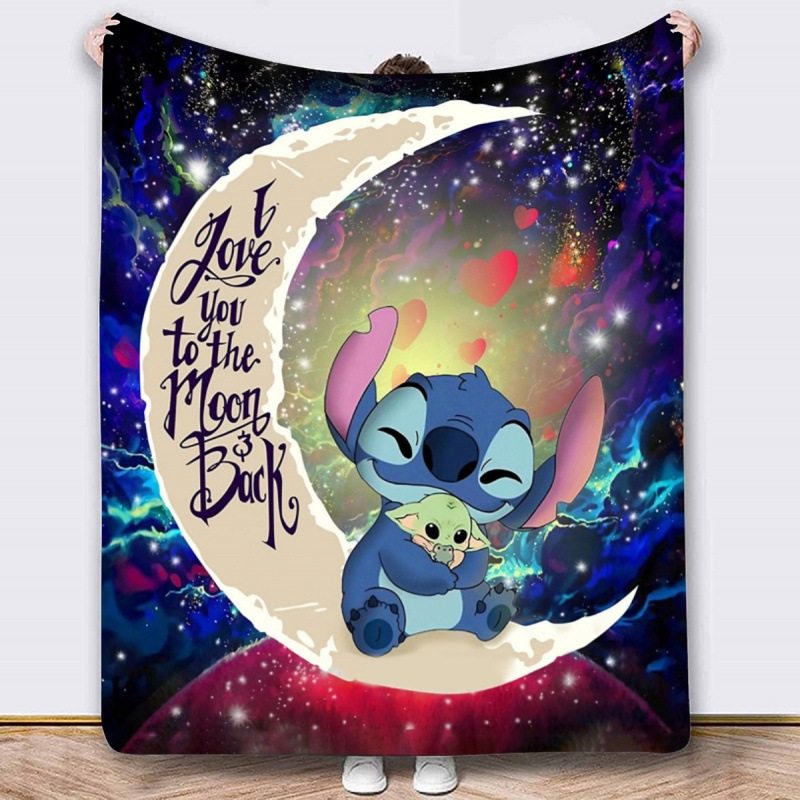 Stitch Cross-border TEMU Explosions Blanket Cartoon Printing Stitch Animation Flannel Blanket Sofa Blanket
