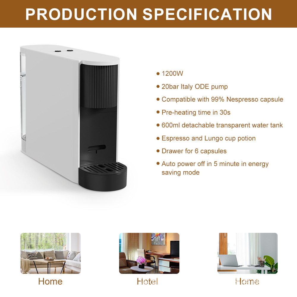 Chulux Italian concentrated capsule coffee machine household automatic Office small European standard American Standard Coffee Machine