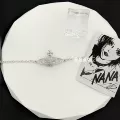 Silver saturn chain bracelet