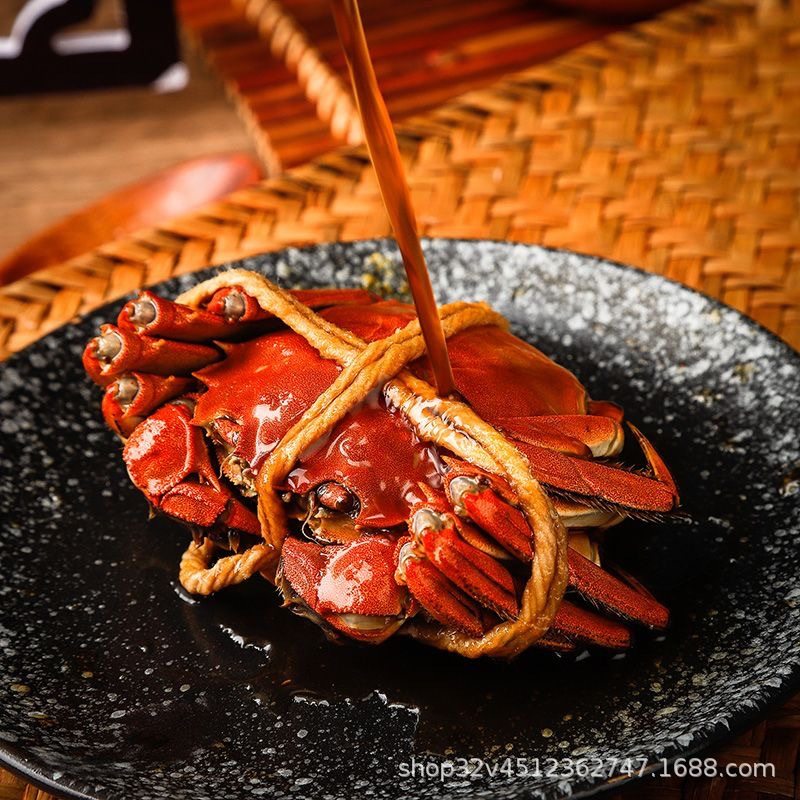 [2025 New Crab] Live Hairy Crabs, Freshly Made Flower-Carved Cooked and Drunken Crabs, Ready-To-Eat Seafood Cooked and Raw Marinated Crabs