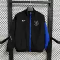 F1079 chelsea black with blue waterproof training windbreaker