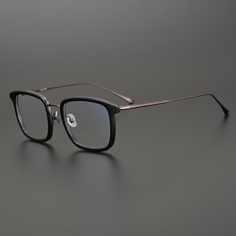 Increase the Same Style of Permanent Empire Pure Titanium Plate Glasses Frame, Simple Business Square Ultra-Light Pure Titanium Glasses Frame