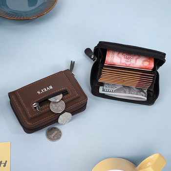 New Cross-Border Accordion Card Holder with Multiple Card Slots, Large Capacity Document Bag, Coin Purse Storage Bag, Mini Small Wallet in Stock