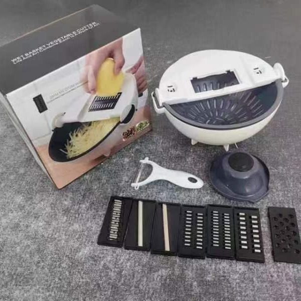 Dropshipping Vegetable Cutter Household Potato Shredder Slicing Radish Grater Drain Basket Kitchen