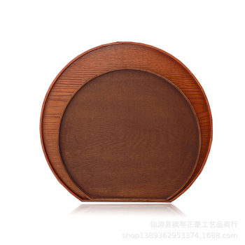Solid Wood Plate Brown Half Moon Plate Tray Tea Set Featured Plate Real Factory Outlet