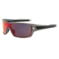Transparent gray frame black and red