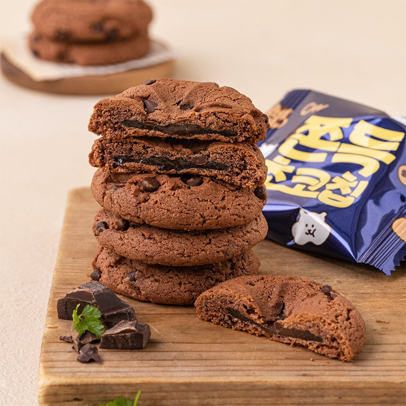 South Korea Imported Qingyou Chocolate Cake 90g Sweet Potato Soft Waxy Sandwich Cookies Nine-day Qingyou Cake Snacks