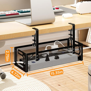 Amazon Hot Table Wire Rack Wire Rack Wire Rack Box Computer Desk Bottom Data Cable Storage Wire Socket in stock