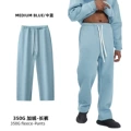 Straight pants-medium blue