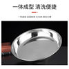 Thickened 304 Stainless Steel Cake Plate Household Cold Skin Gong Gong Gong Flat Bottom Round Steamed Rice Cake Plate Canteen Dish Wholesale
