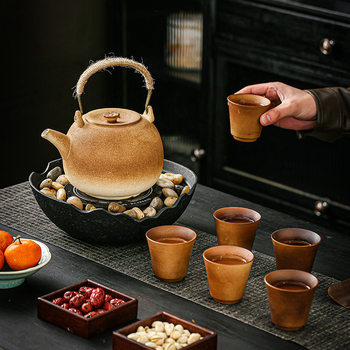 New large capacity teapot beam pot bright fire dry burning electric ceramic stove high temperature resistant tea boiling large Kettle tea set