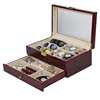 Paint double-layer watch glasses jewelry box watch glasses box three-in-one storage box jewelry watch display box