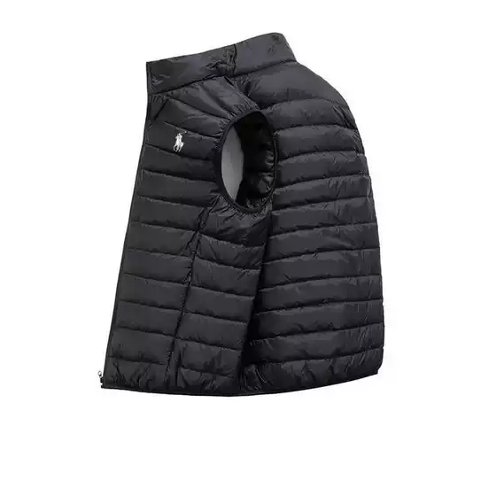 European Size Men's Clothing 2025 Autumn and Winter New Fashion Casual Lightweight Heat-Printed Cotton Jacket Vest Polo Print