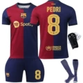2425 barcelona main champions league no. 8 + socks + protective gear