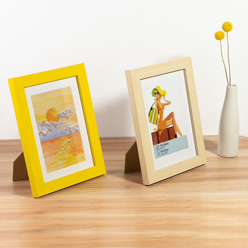 Creative Wooden Photo Frames Wholesale 6-Inch 7-Inch 8inch 10inch Photo Frame Display Stand A3 A4 Picture Frame 4K 8K Wall-Mounted Large Photo Frame