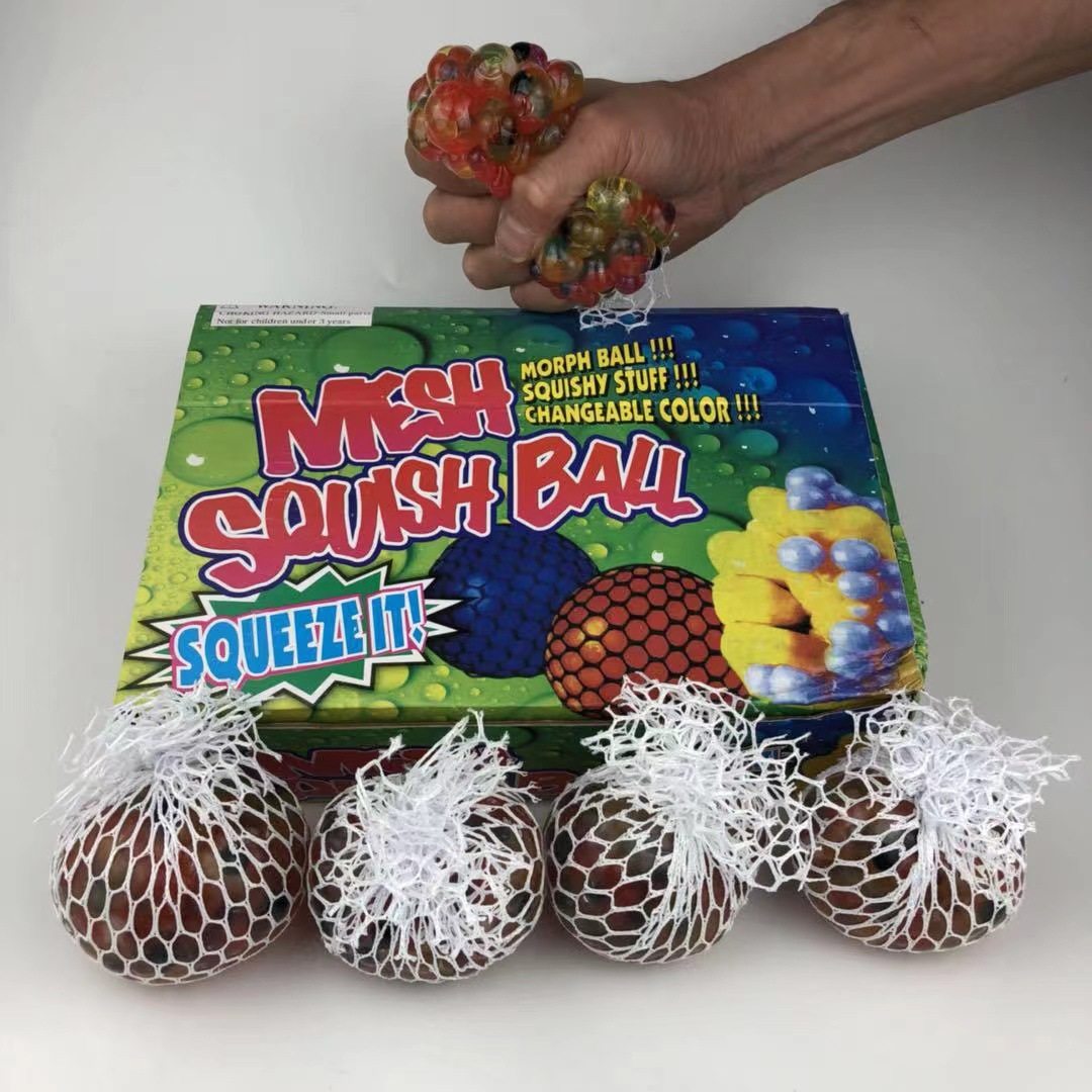 发光水晶球 6.5带绳弹力闪光彩带水晶球地摊货源儿童发光玩具批发